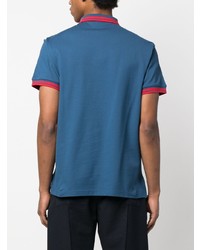 Мужская синяя футболка-поло в горизонтальную полоску от Etro