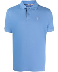 Мужская синяя футболка-поло в шотландскую клетку от Barbour