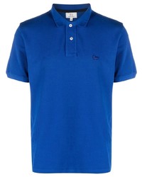 Мужская синяя футболка-поло с вышивкой от Woolrich