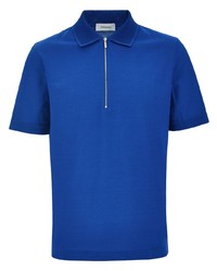Мужская синяя футболка-поло с принтом от Ferragamo