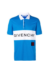 Мужская синяя футболка-поло с принтом от Givenchy