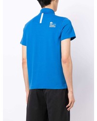 Мужская синяя футболка-поло с принтом от Lacoste