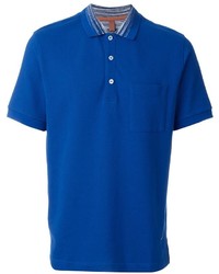 Мужская синяя футболка-поло с принтом от Missoni
