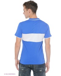 Мужская синяя футболка-поло с принтом от Oodji