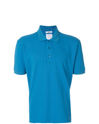 Мужская синяя футболка-поло с украшением от Valentino
