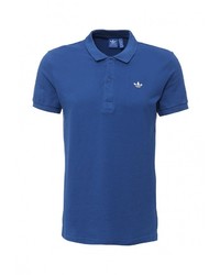 Мужская синяя футболка-поло от adidas Originals