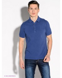 Мужская синяя футболка-поло от Alfred Muller