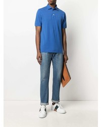 Мужская синяя футболка-поло от Fedeli