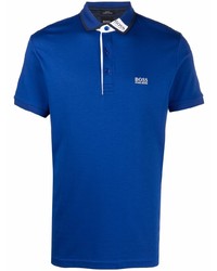 Мужская синяя футболка-поло от BOSS HUGO BOSS