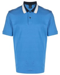 Мужская синяя футболка-поло от BOSS