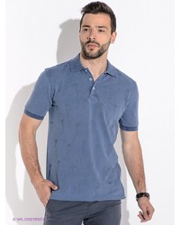 Мужская синяя футболка-поло от Bramante