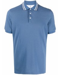 Мужская синяя футболка-поло от Brunello Cucinelli