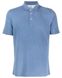 Мужская синяя футболка-поло от Brunello Cucinelli