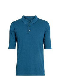 Мужская синяя футболка-поло от Burberry