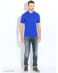Мужская синяя футболка-поло от Calvin Klein