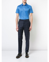 Мужская синяя футболка-поло от Kiton