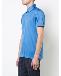 Мужская синяя футболка-поло от Kiton