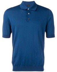 Мужская синяя футболка-поло от Dell'oglio