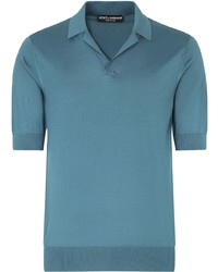 Мужская синяя футболка-поло от Dolce & Gabbana