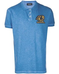 Мужская синяя футболка-поло от DSQUARED2