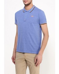 Мужская синяя футболка-поло от E-Bound