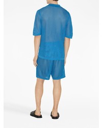 Мужская синяя футболка-поло от Burberry