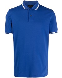 Мужская синяя футболка-поло от Emporio Armani