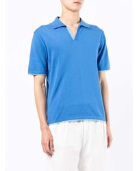 Мужская синяя футболка-поло от N.Peal