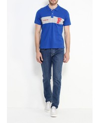 Мужская синяя футболка-поло от Frank NY