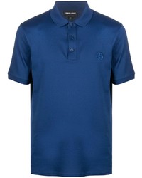 Мужская синяя футболка-поло от Giorgio Armani