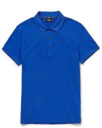 Мужская синяя футболка-поло от Hugo Boss