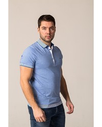 Мужская синяя футболка-поло от John Jeniford