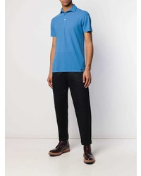 Мужская синяя футболка-поло от Drumohr