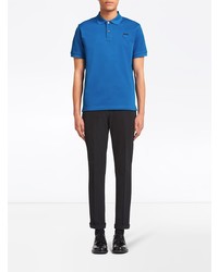 Мужская синяя футболка-поло от Prada