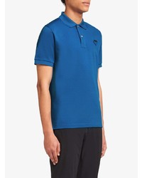Мужская синяя футболка-поло от Prada