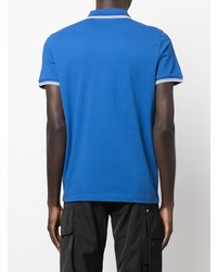 Мужская синяя футболка-поло от Moncler