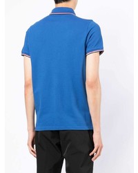 Мужская синяя футболка-поло от Moncler