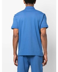 Мужская синяя футболка-поло от Alexander McQueen