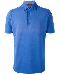 Мужская синяя футболка-поло от Loro Piana