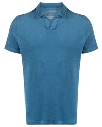 Мужская синяя футболка-поло от Majestic Filatures