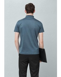 Мужская синяя футболка-поло от Mango Man