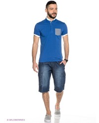 Мужская синяя футболка-поло от Mavango