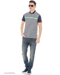 Мужская синяя футболка-поло от Mavango