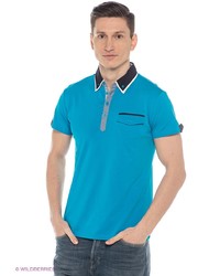 Мужская синяя футболка-поло от Mavango