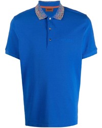 Мужская синяя футболка-поло от Missoni