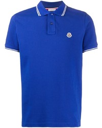 Мужская синяя футболка-поло от Moncler