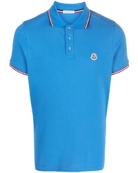 Мужская синяя футболка-поло от Moncler