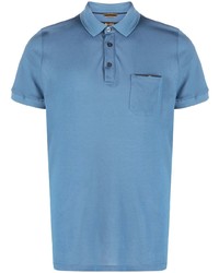 Мужская синяя футболка-поло от Moorer
