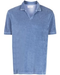 Мужская синяя футболка-поло от Officine Generale
