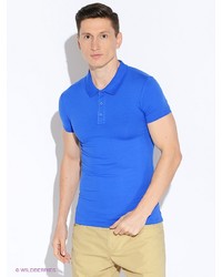 Мужская синяя футболка-поло от Oodji